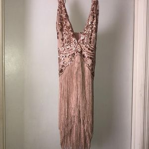 Sequin Frashion Nova dress with Fringe